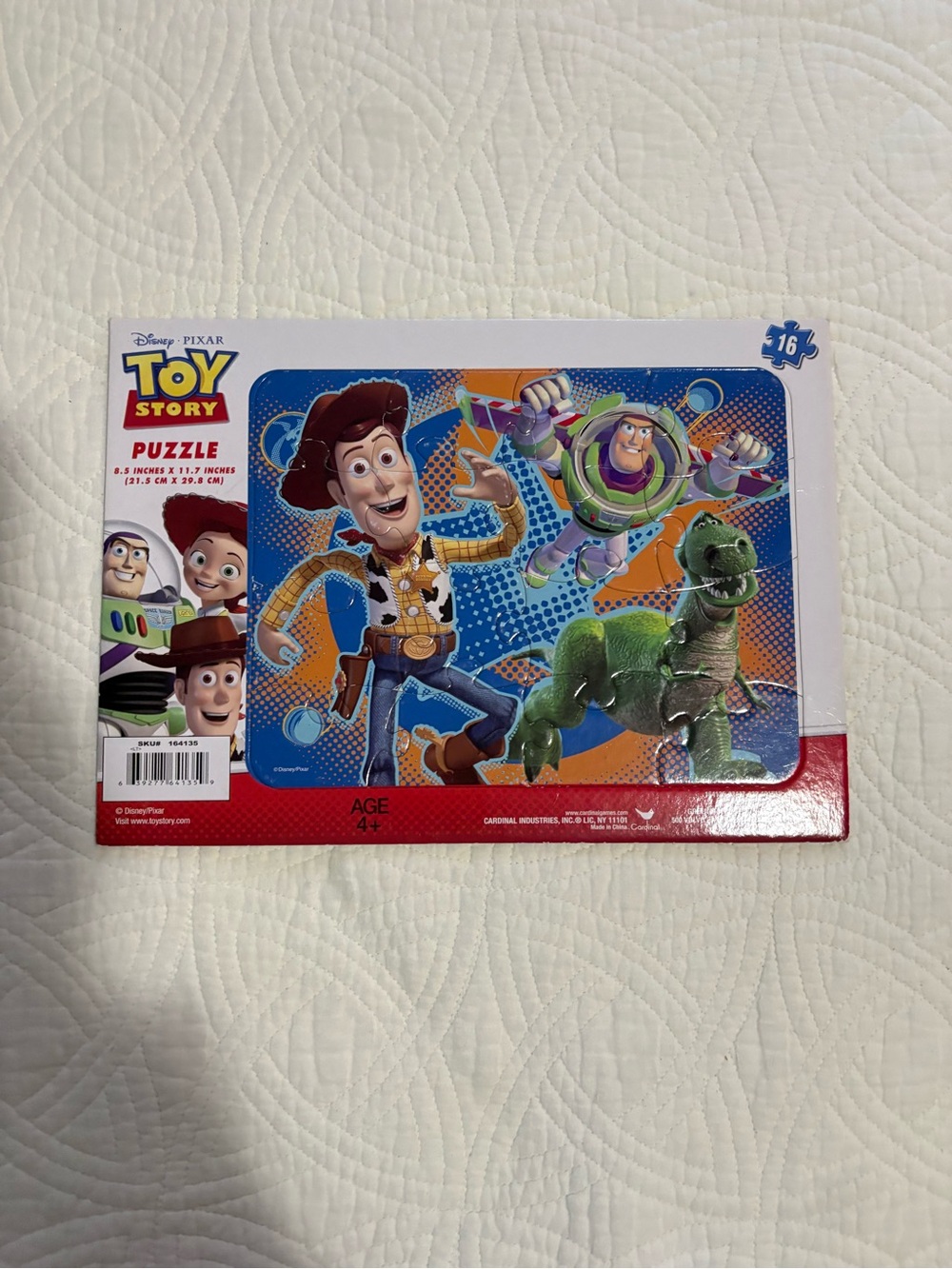 Set of 4 Disney Character Puzzles Hard Cardboard